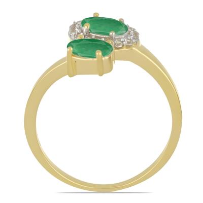 BUY 14K GOLD NATURAL EMERALD GEMSTONE RING